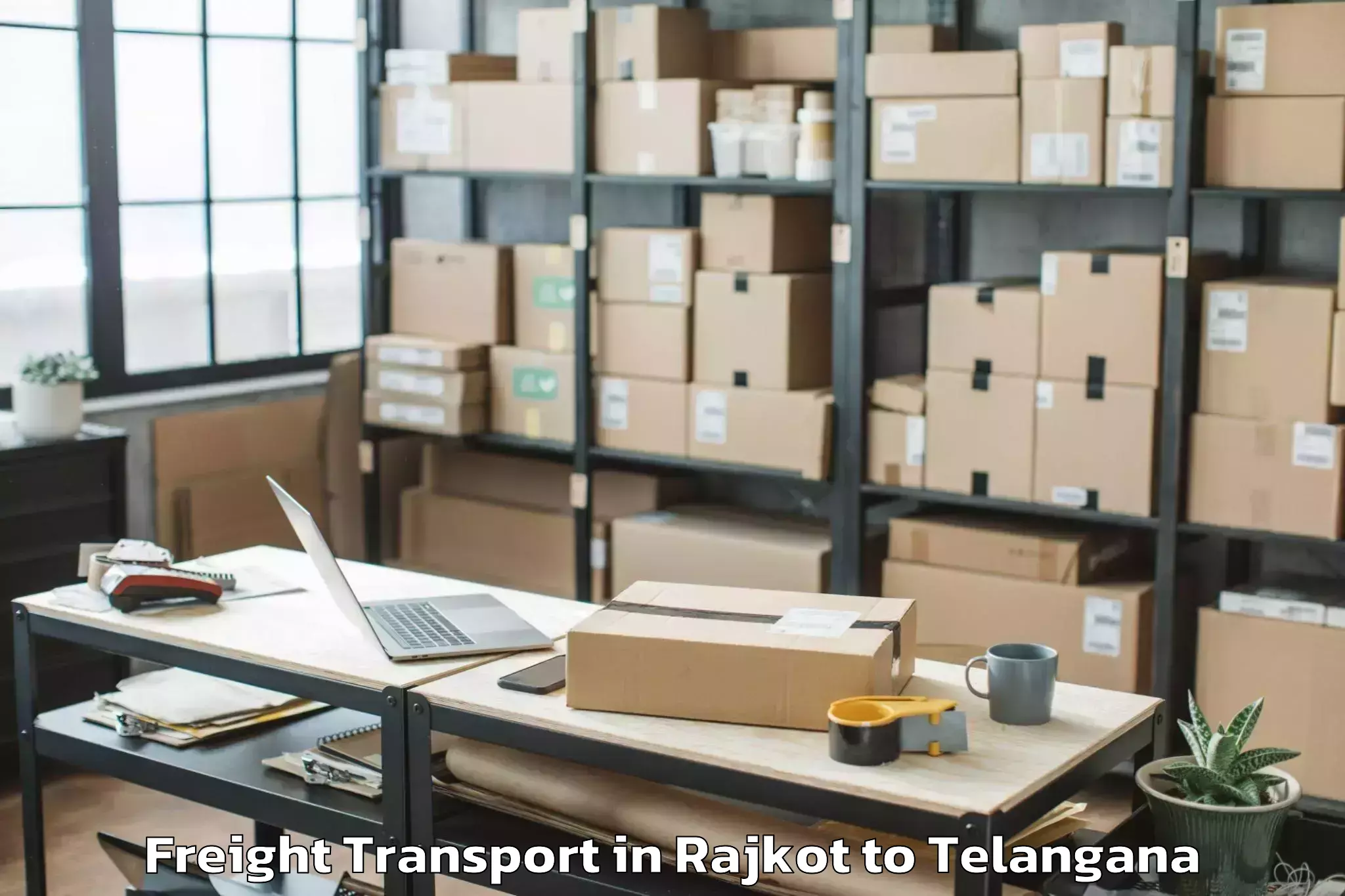 Top Rajkot to University Of Hyderabad Hydera Freight Transport Available